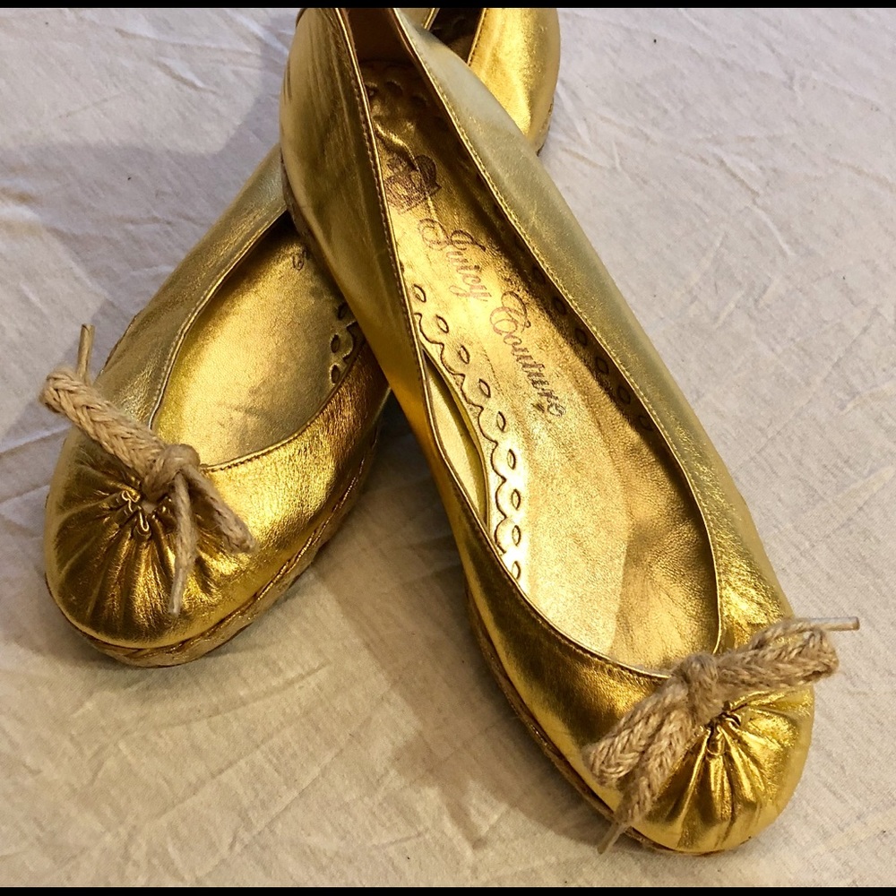 JUICY COUTURE BALLERINA METALLIC FLATS